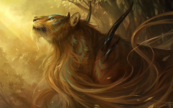 Fantasy Lion Fantasy Animals HD Wallpaper | Background Image