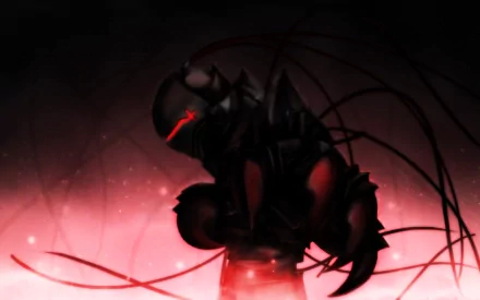 Berserker from Fate/Zero stands menacingly against a dark, hazy background, embodying the intense atmosphere of the anime. This HD wallpaper enhances any desktop setup.