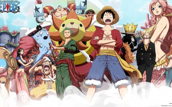 Anime One Piece Nico Robin Usopp Jinbe Franky Sunny Roronoa Zoro Monkey D. Luffy Brook Sanji Nami Shirahoshi Pappug Tony Tony Chopper Fond d'écran HD | Image