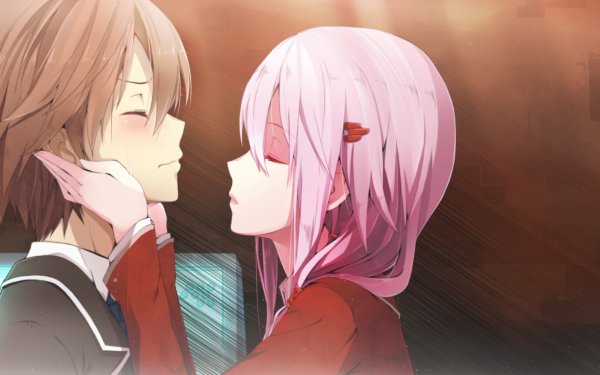 Anime Guilty Crown Inori Yuzuriha Couple Amour Kiss Fond d'écran HD | Image