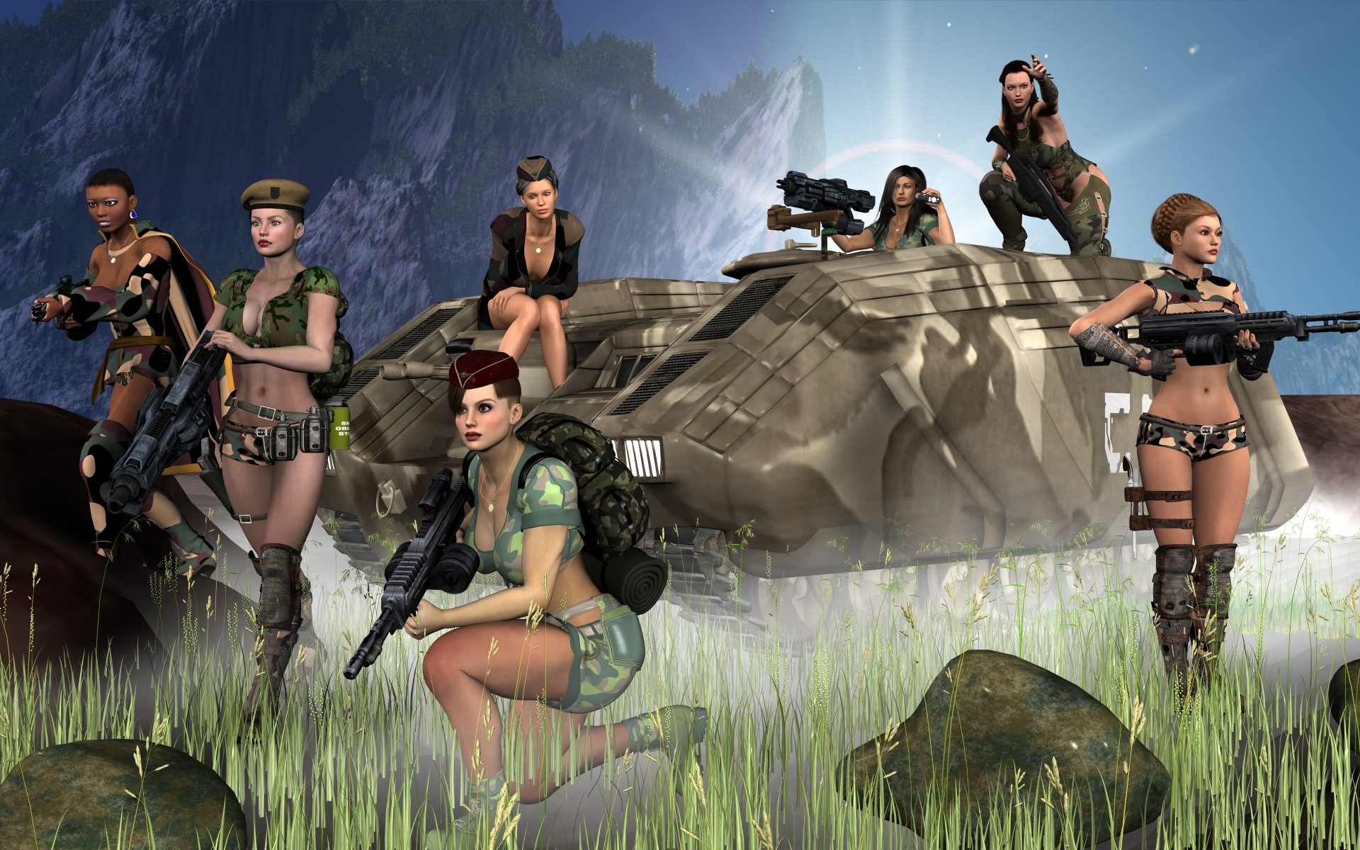 Sci Fi Women Warrior HD Wallpaper