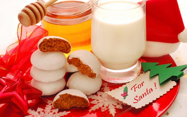 Día festivo Navidad Galleta Milk Miel Gingerbread Fondo de pantalla HD | Fondo de Escritorio
