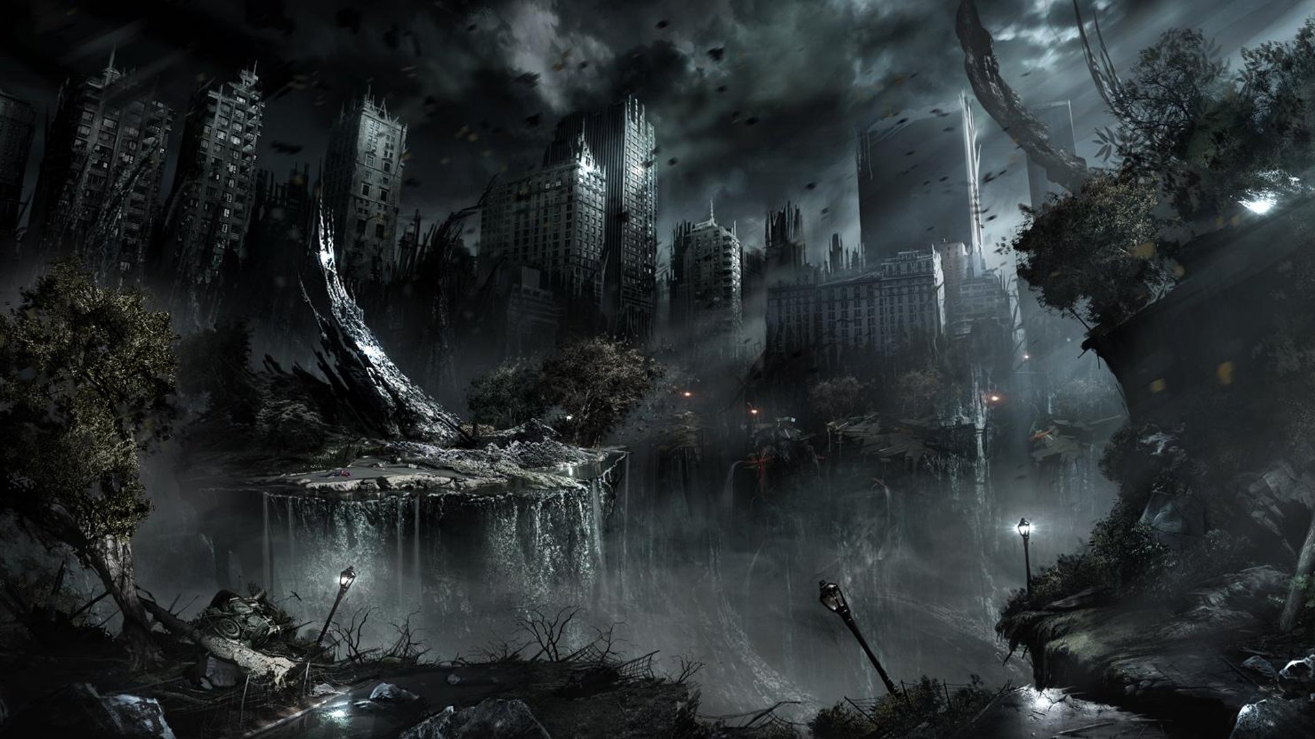 Post Apocalyptic Sci Fi Hd Wallpaper A Dystopian Landscape