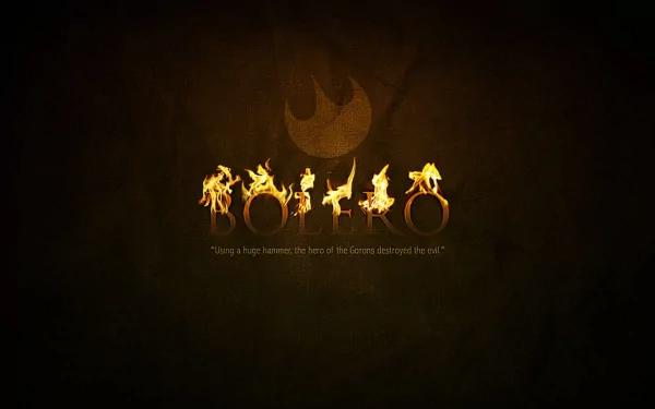 A captivating HD desktop wallpaper featuring elements from The Legend of Zelda: Ocarina of Time, with fiery silhouettes and an evocative quote, set against a dark background.