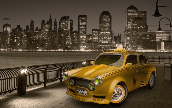 Vehicles Tuned Car Taxi HD Wallpaper | Background Image
