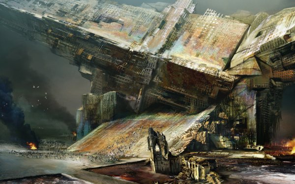 Sci Fi Post Apocalyptic Spaceship HD Wallpaper | Background Image