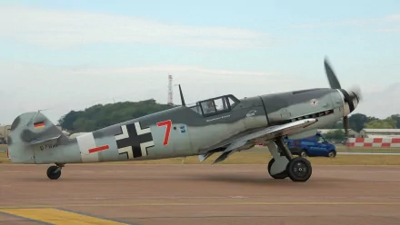  Bf 109 Preps for take off.
