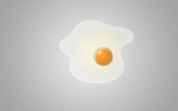 2K Quad HD PC desktop wallpaper: minimal fried egg centered on a soft gray gradient background — food, egg.
