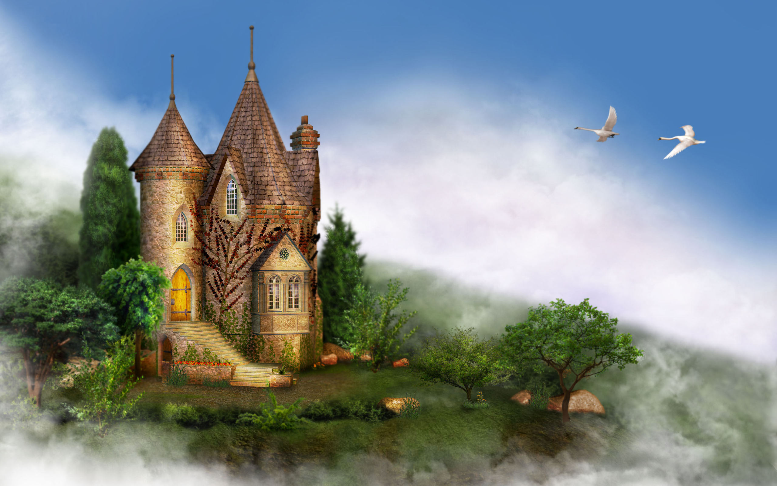 Fantasy Castle HD Wallpaper | Background Image | 2560x1600