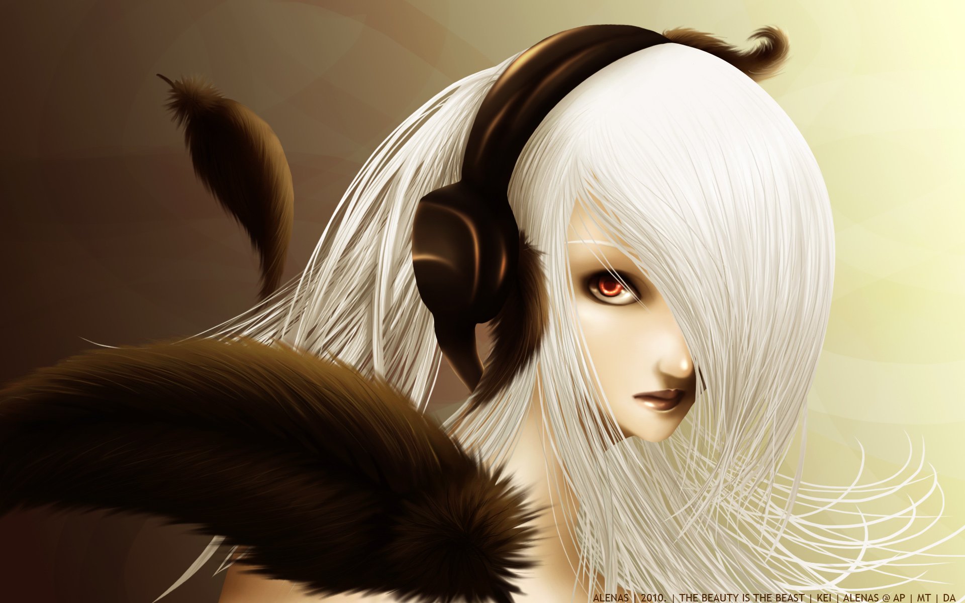 Download Anime Headphones HD Wallpaper by KEY