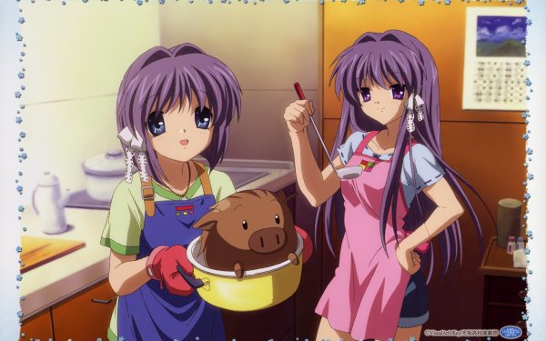 Anime Clannad Ryou Fujibayashi Kyou Fujibayashi Botan HD Wallpaper | Background Image