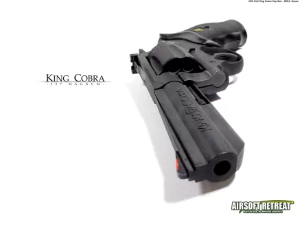Close-up of a man-made airsoft King Cobra revolver on a white background, HD PC desktop wallpaper and background.