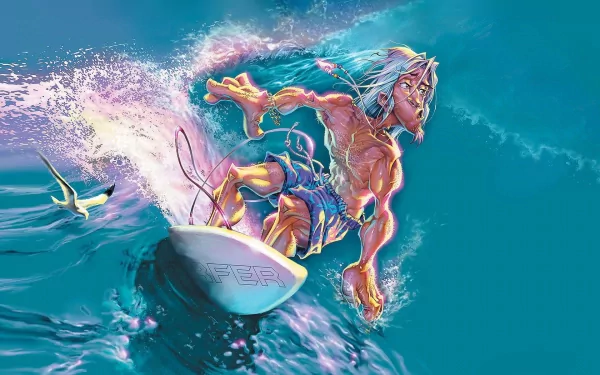 artistic surfer HD Desktop Wallpaper | Background Image
