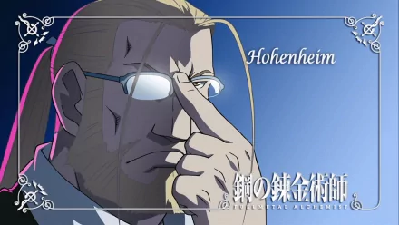 Hohenheim from Fullmetal Alchemist is depicted in this HD anime wallpaper, showcasing his thoughtful expression against a striking background.