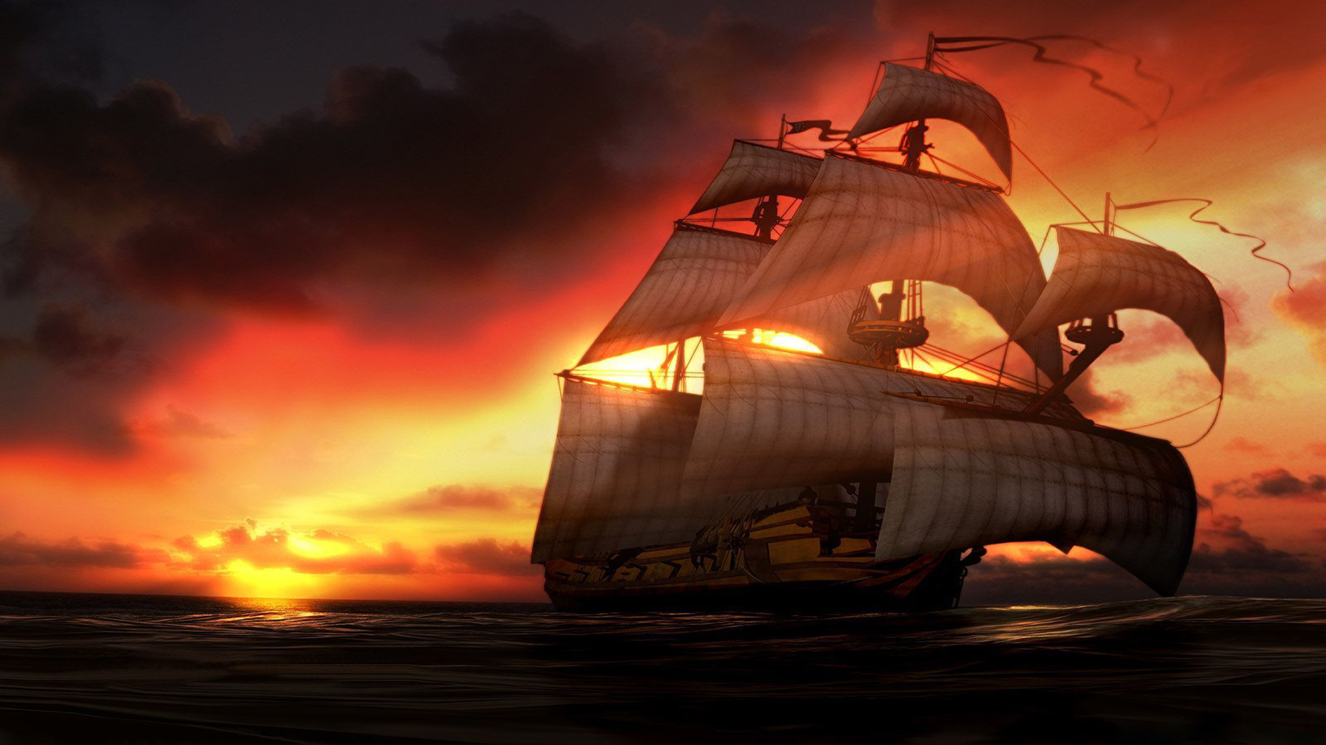 Fantasy Ship HD Wallpaper | Background Image