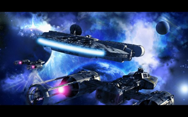 Sci Fi Star Wars Spaceship Space Planet Millennium Falcon HD Wallpaper | Background Image