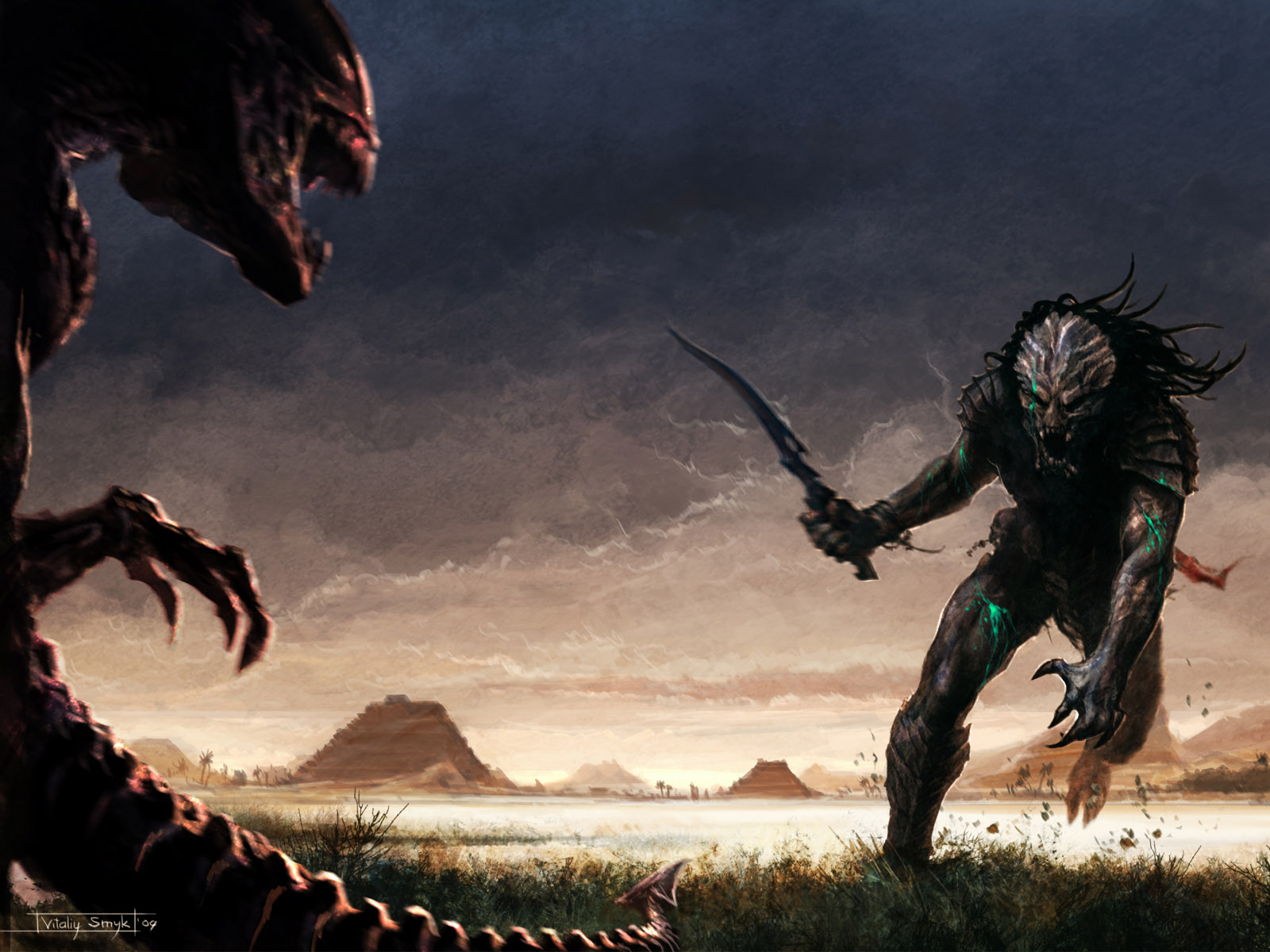 Sci Fi Alien vs. Predator HD Wallpaper | Background Image
