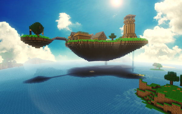 Video Game Minecraft Mojang Floating Island HD Wallpaper | Background Image