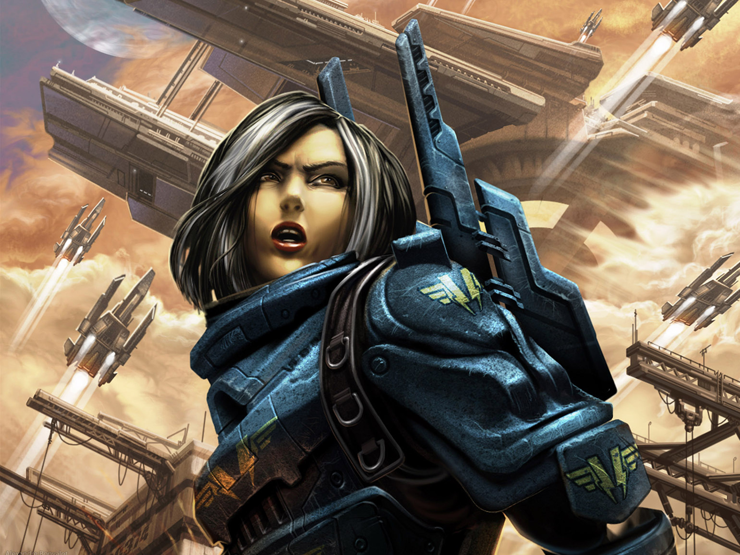 Sci Fi Women Warrior HD Wallpaper | Background Image