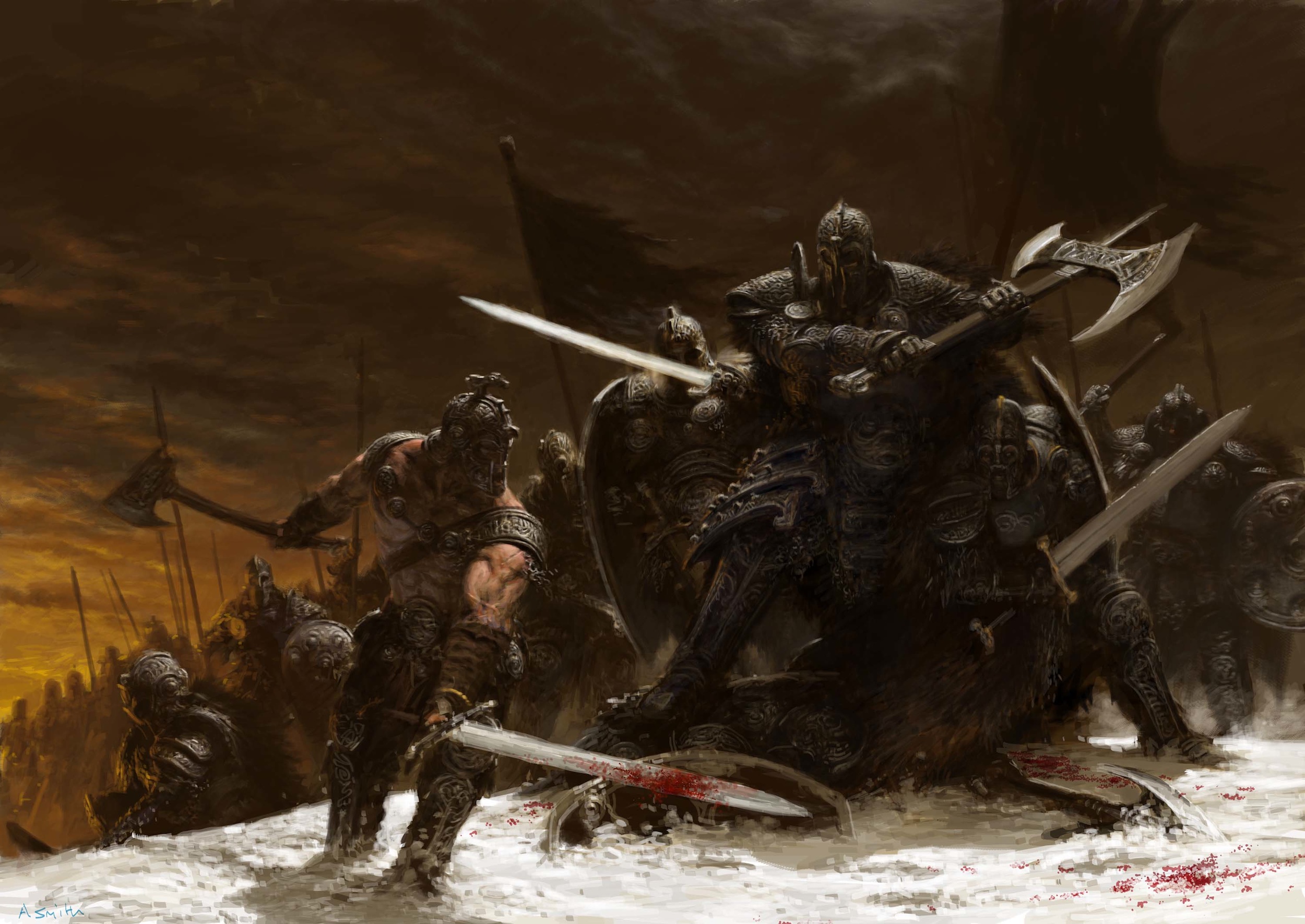 Fantasy Battle HD Wallpaper by Adrian Smith