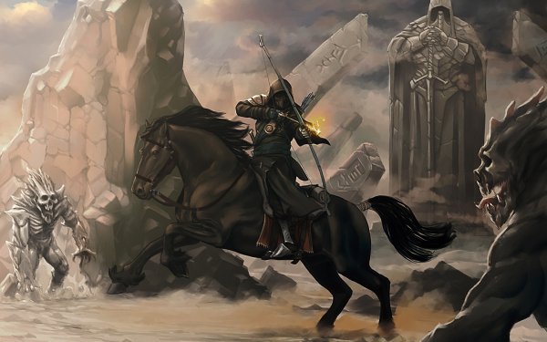 Fantasy Battle Archer HD Wallpaper | Background Image