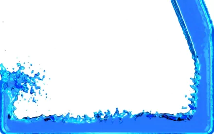 A vibrant, artistic HD desktop wallpaper featuring flowing blue water elements, creating a dynamic and refreshing background for any screen.