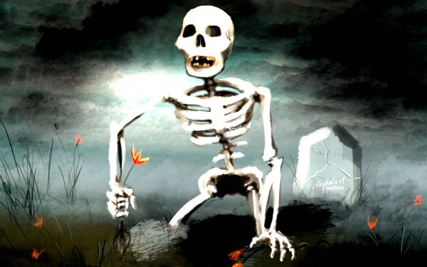 Dark Skeleton Sykol Fantasy Undead Battle Elf HD Wallpaper | Background Image