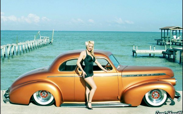 Women Girls & Cars Chevrolet Car Custom Car Lowrider HD Wallpaper | Background Image