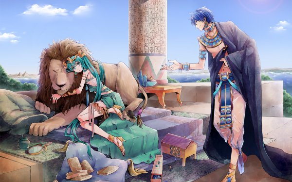 Anime Vocaloid Kaito Hatsune Miku Lion HD Wallpaper | Background Image