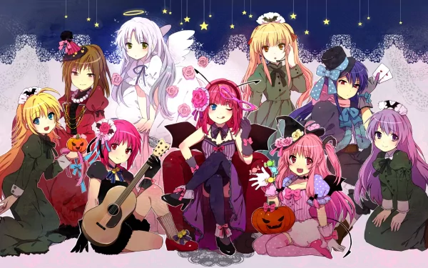Yui (Angel Beats!) Shiori Sekine Miyuki Irie Masami Iwasawa Hisako (Angel Beats!) Hatsune Otonashi Yusa (Angel Beats!) Eri Shiina Yuri Nakamura Kanade Tachibana Anime Angel Beats! HD Desktop Wallpaper | Background Image