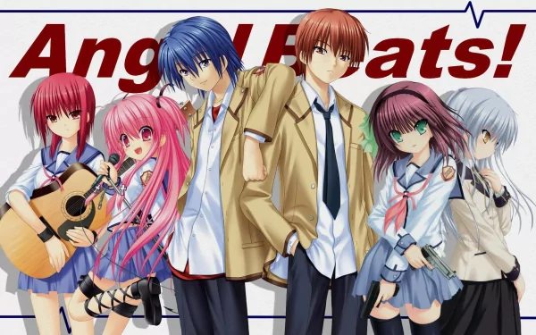 Yui (Angel Beats!) Masami Iwasawa Hinata Hideki Yuzuru Otonashi Yuri Nakamura Kanade Tachibana Anime Angel Beats! HD Desktop Wallpaper | Background Image