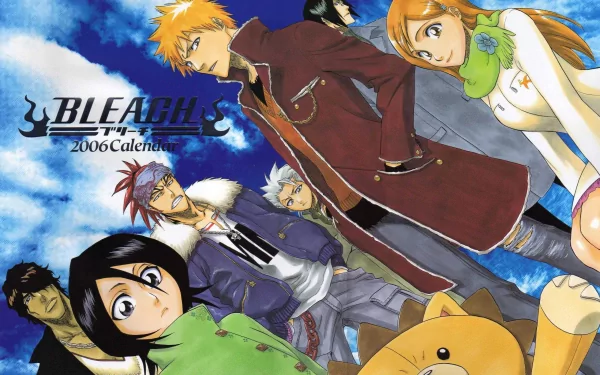 Yasutora Sado Tōshirō Hitsugaya Renji Abarai Uryu Ishida Ichigo Kurosaki Rukia Kuchiki Kon (Bleach) Orihime Inoue Anime Bleach HD Desktop Wallpaper | Background Image