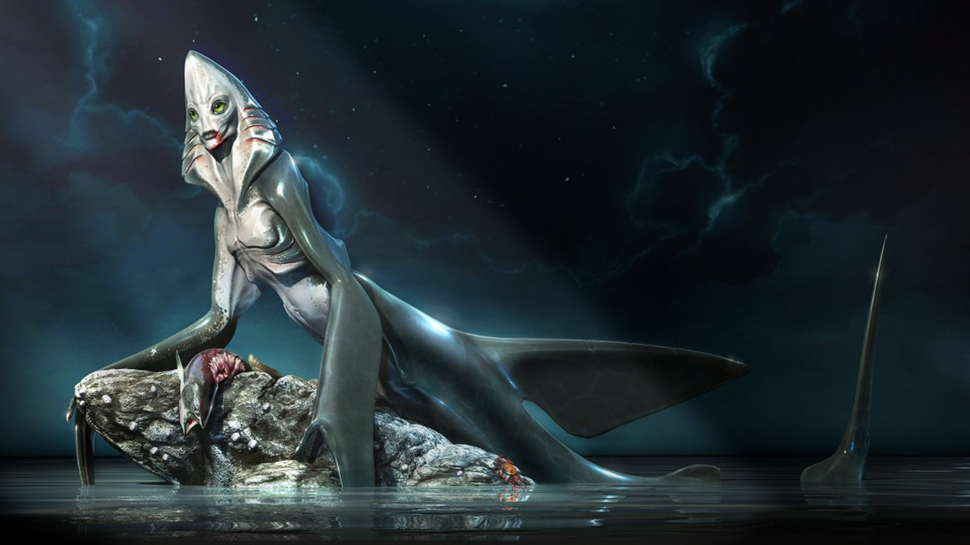 Fantasy Sea Monster HD Wallpaper by Alessandro Briglia