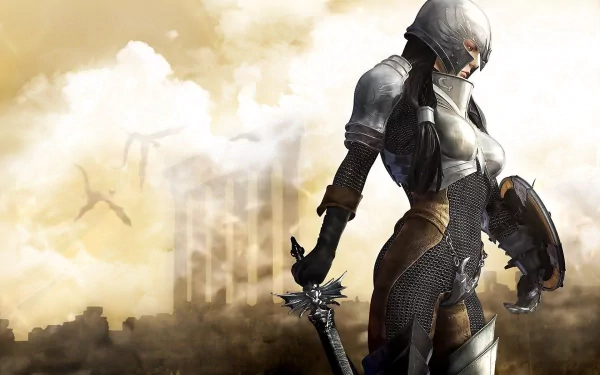 woman warrior armor warrior video game kingdom under fire HD Desktop Wallpaper | Background Image