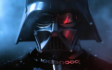 HD desktop wallpaper featuring Darth Vader from Star Wars, showcasing a close-up of his iconic mask with a dark, atmospheric background.