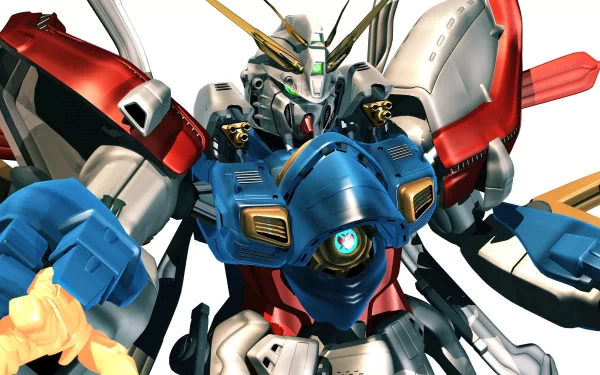 HD desktop wallpaper and background featuring a vibrant, detailed illustration of a Gundam from the anime series, showcasing its intricate armor and striking color scheme.