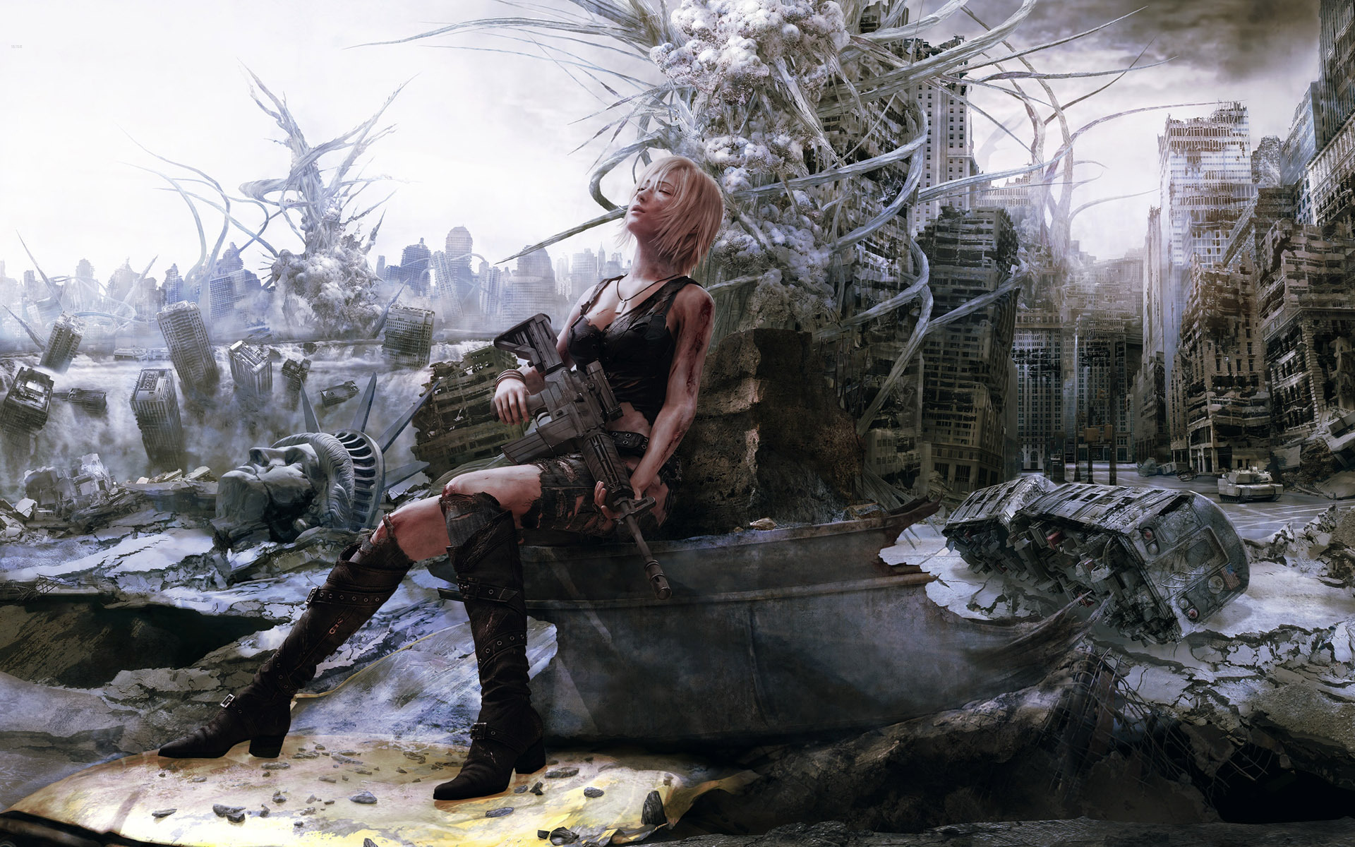 PARASITE EVE action rpg survival horror violence animation babe dark  wallpaper, 1920x1080, 609031