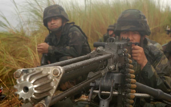 man made machine gun HD Desktop Wallpaper | Background Image