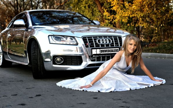 Women Girls & Cars Audi HD Wallpaper | Background Image