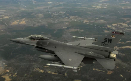 military General Dynamics F-16 Fighting Falcon HD Desktop Wallpaper | Background Image