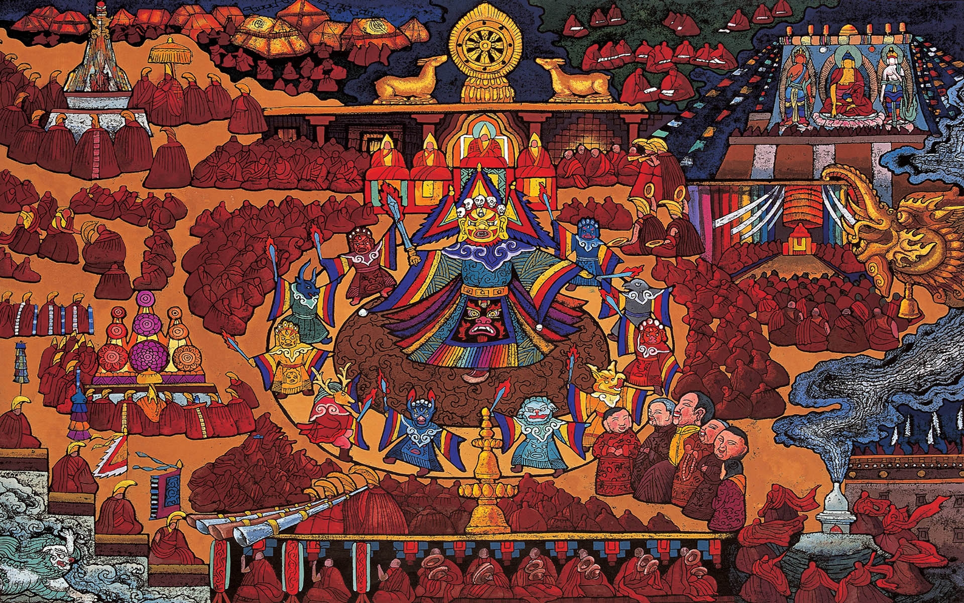 XiangBa (Tibet Woodcut) by XiangBa