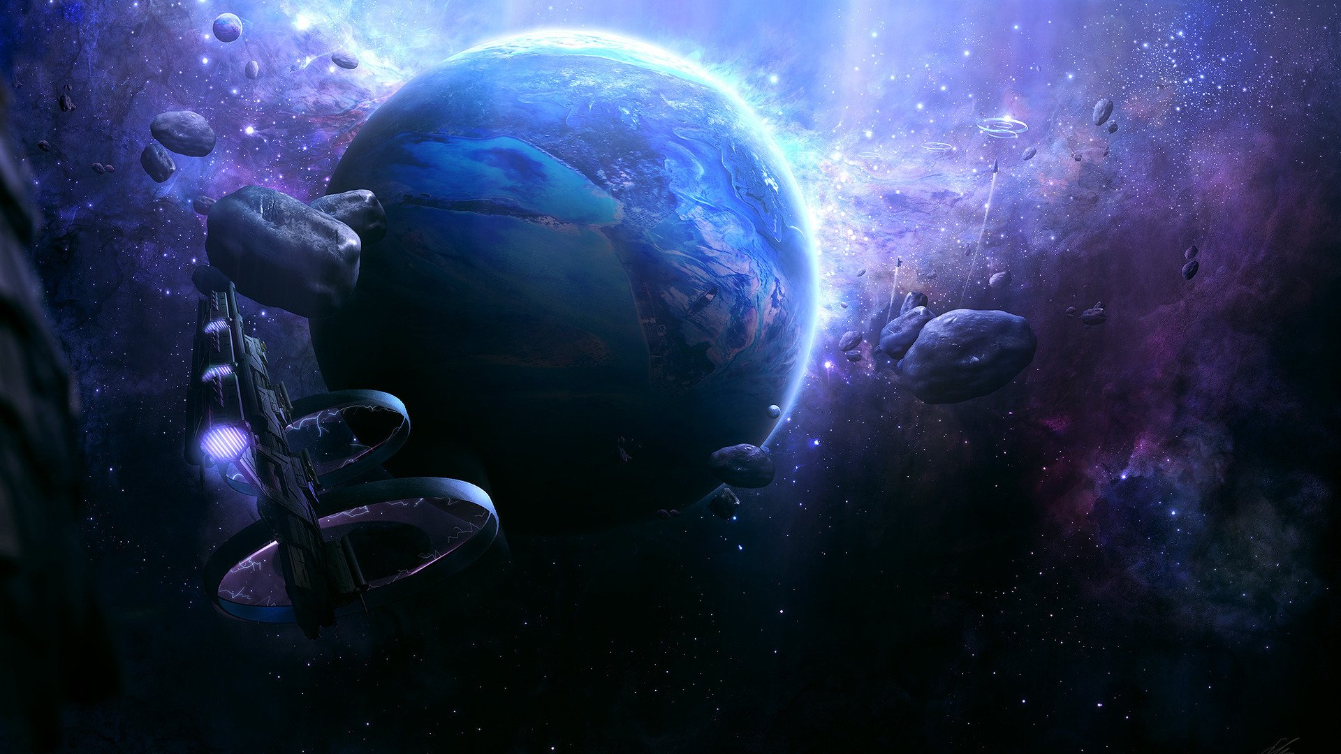 Download Sci Fi Spaceship HD Wallpaper | 1920x1080 | Wallpaper Abyss