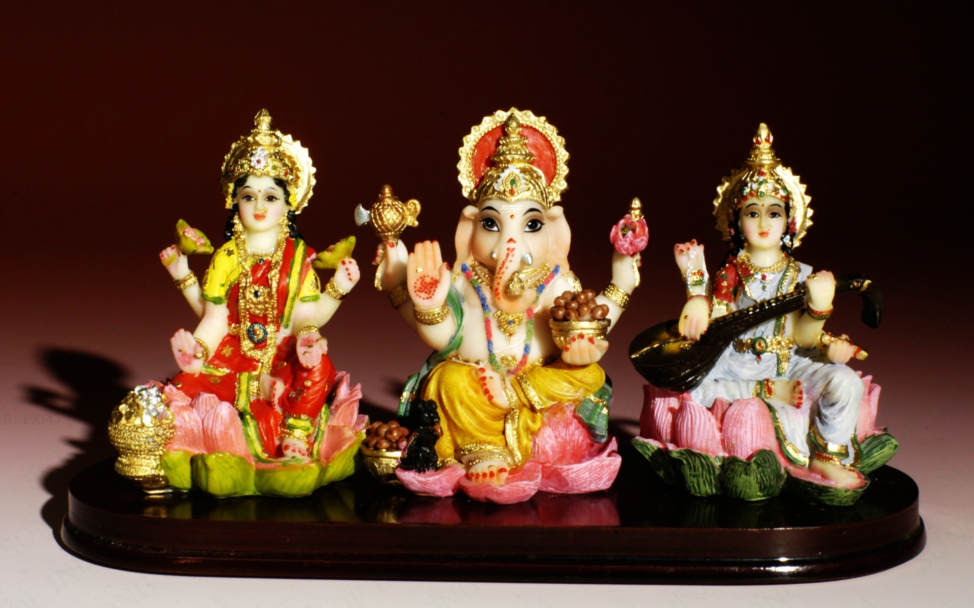Saraswati Lord Ganesh and Laxmi Full HD Wallpaper and ...