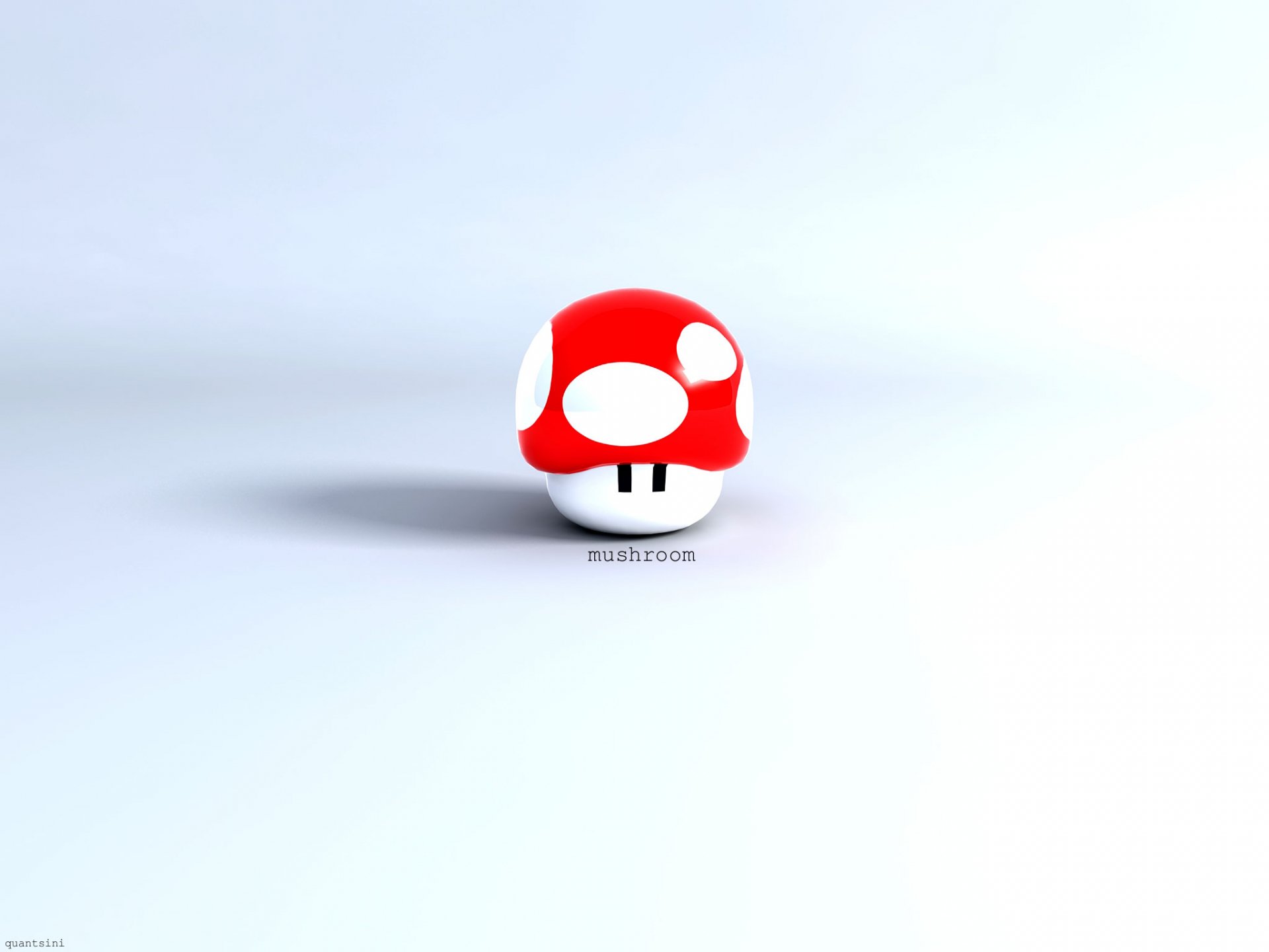 A vibrant HD PC desktop wallpaper featuring a classic red Mario mushroom, capturing the essence of the Super Mario video game universe.