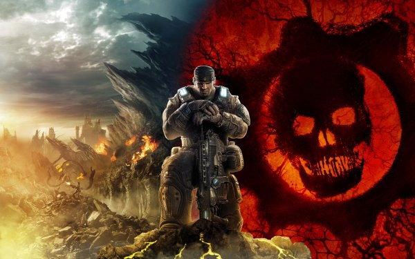 Video Game Gears Of War 3 Gears of War Skull Soldier Army Machine Gun HD Wallpaper | Background Image