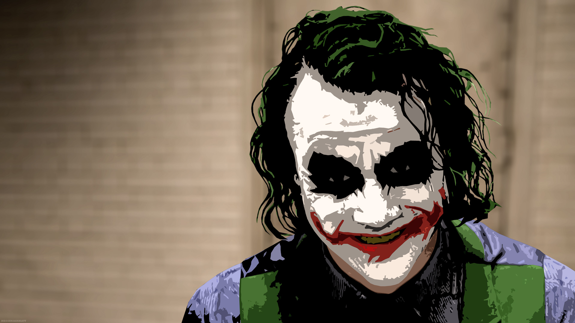 Dark Knight Joker HD Wallpaper by MessenjahMatt