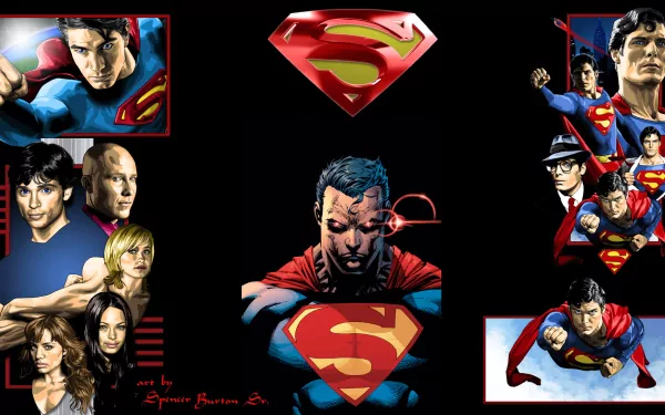 superman logo DC Comics Lana Lang Lex Luthor Chloe Sullivan Clark Kent Lois Lane Smallville superhero Comic Superman HD Desktop Wallpaper | Background Image