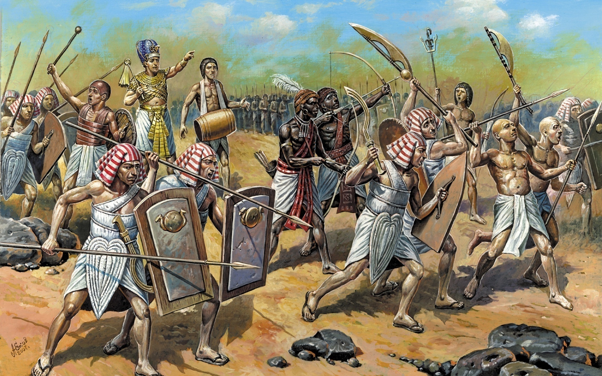 Ancient Egyptian Infantry by Zvezda