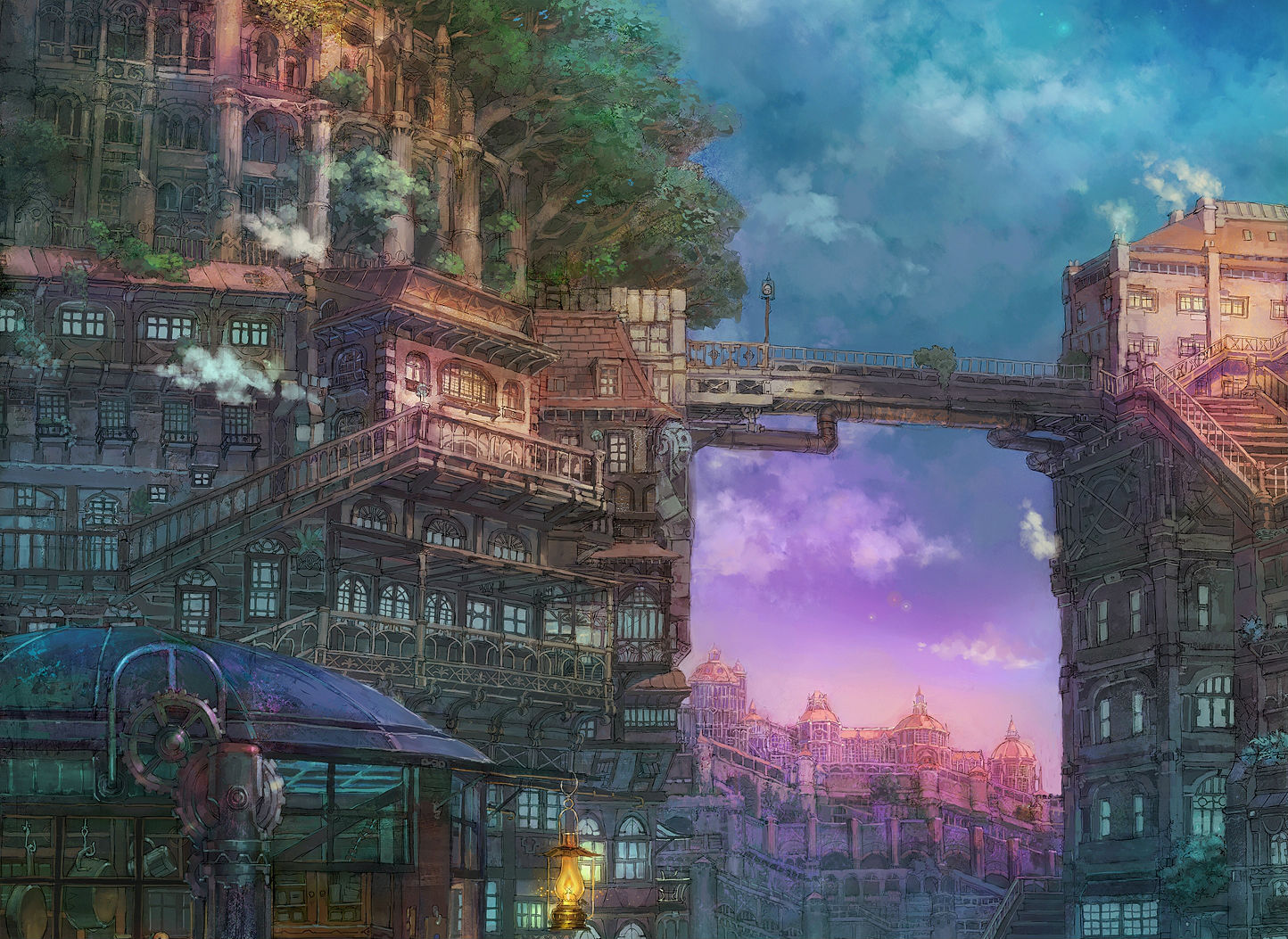 Anime Ville Fond d'écran HD | Image