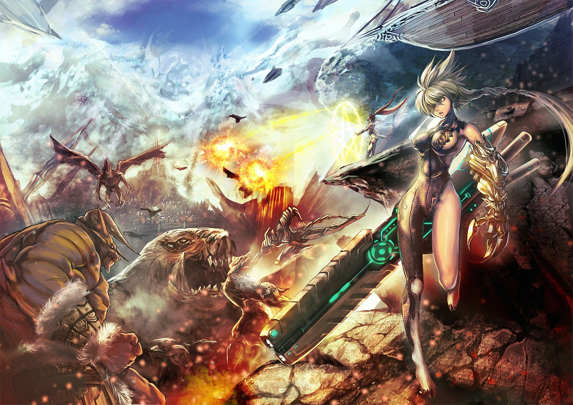 Anime Warrior HD Wallpaper Background Image.